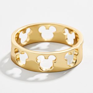 Mickey Mouse Outline 18K Gold Ring - Gold
