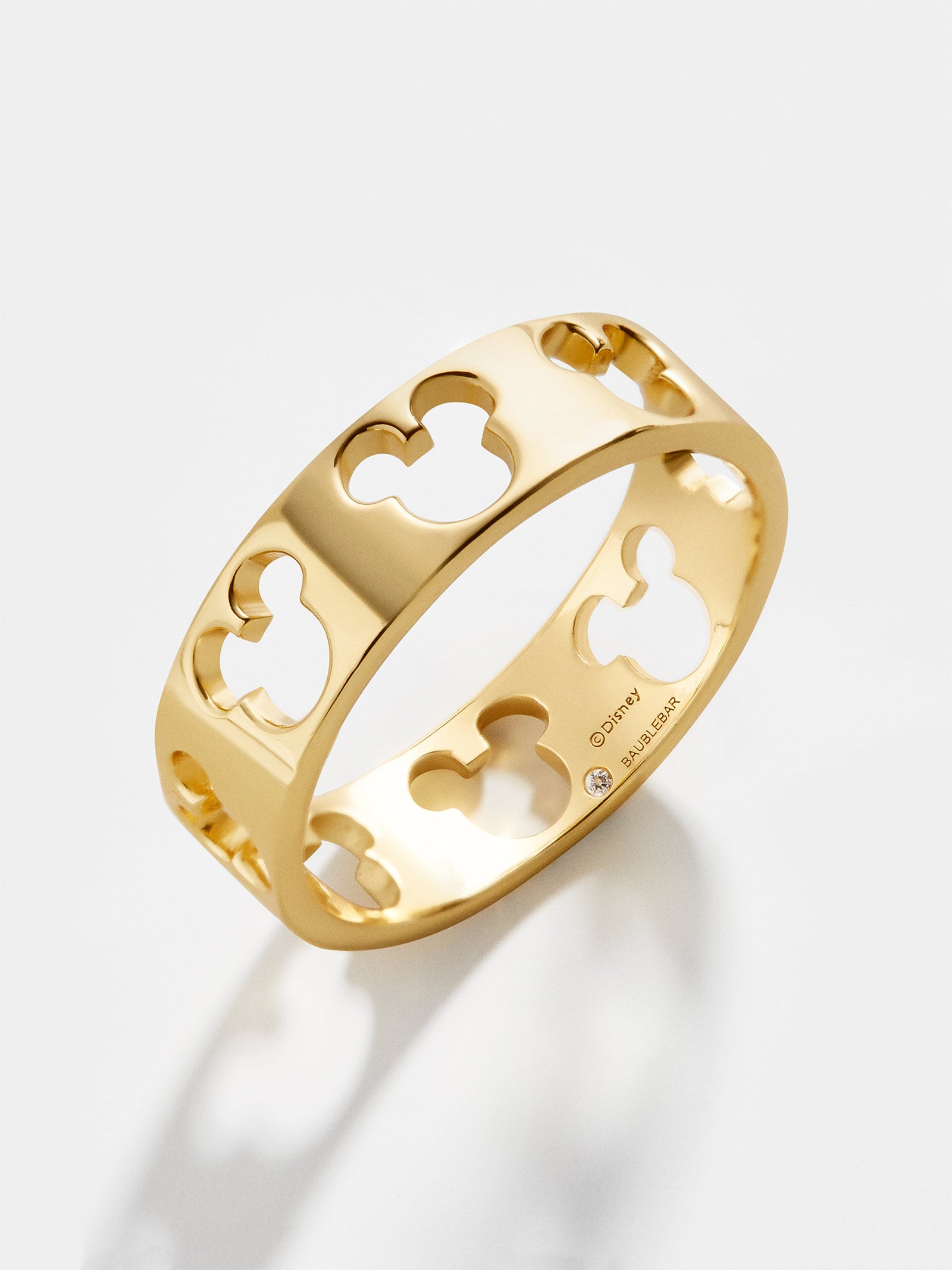 Mickey Mouse Outline 18K Gold Ring - Gold - Image 3