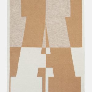 Initial Here Custom Blanket - Gray/Camel