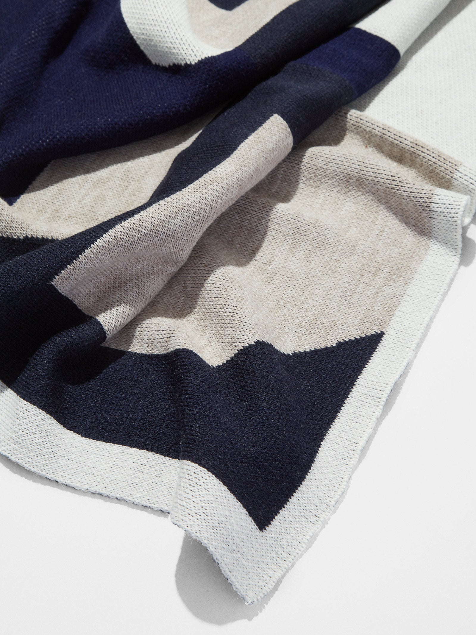 Initial Here Custom Blanket - Navy/Gray - Image 4