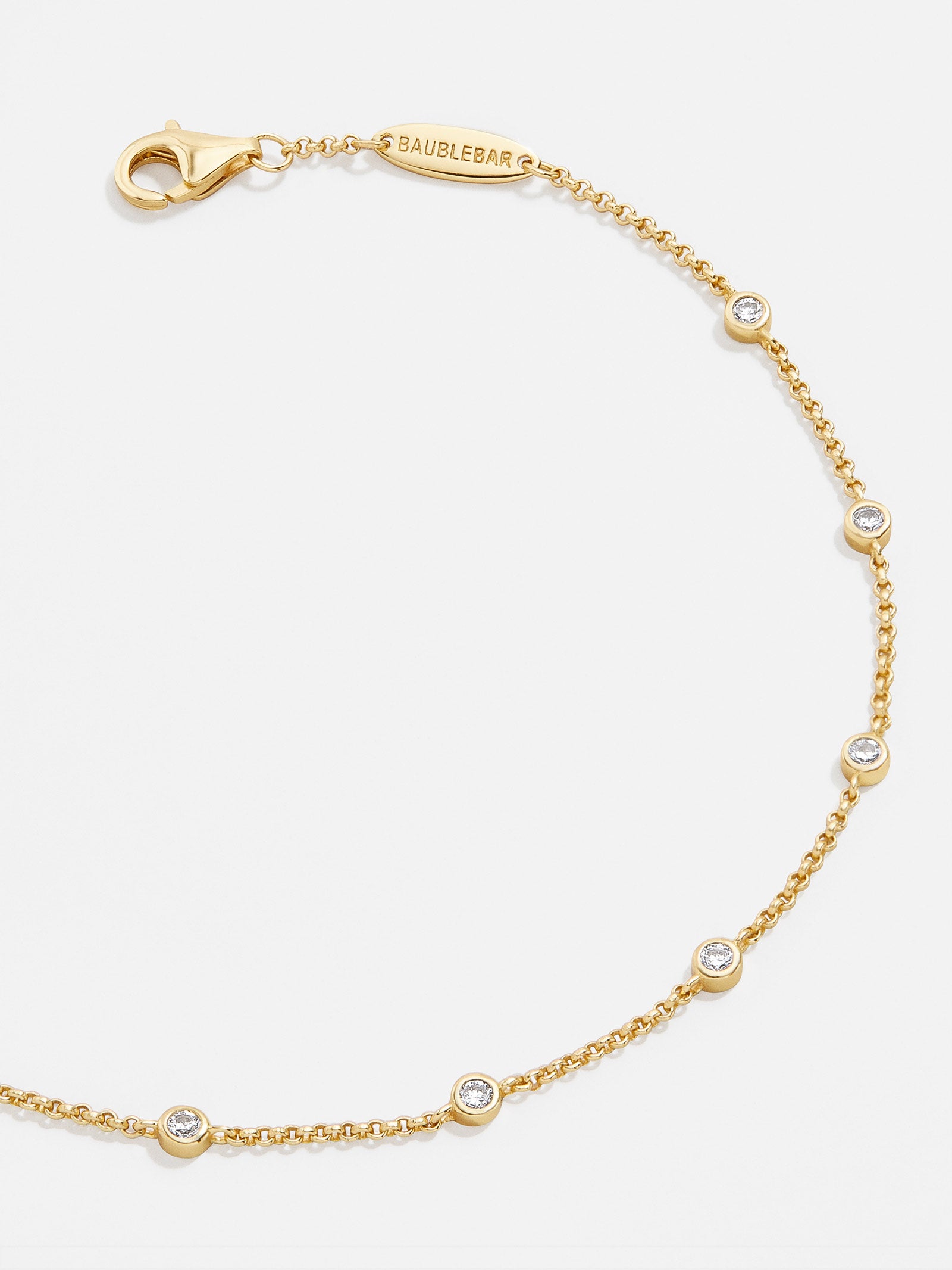Yasmine 18K Gold Birthstone Bracelet - Crystal