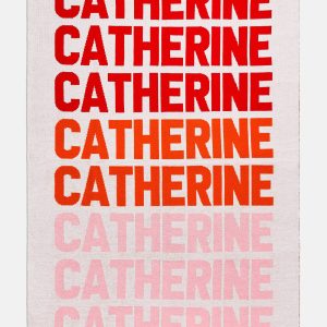 Ombre Name Custom Blanket - White/Red