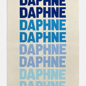 Ombre Name Custom Blanket - White/Light Blue