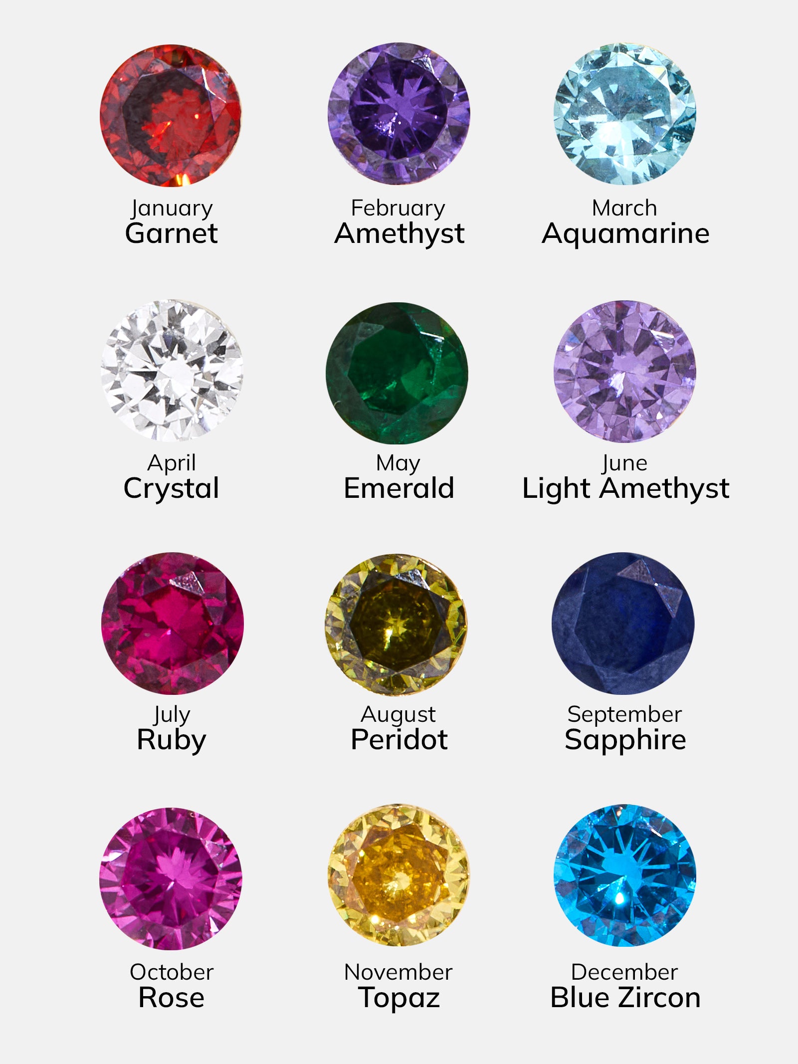 18K Gold Florence Birthstone Necklace - Crystal - Image 4