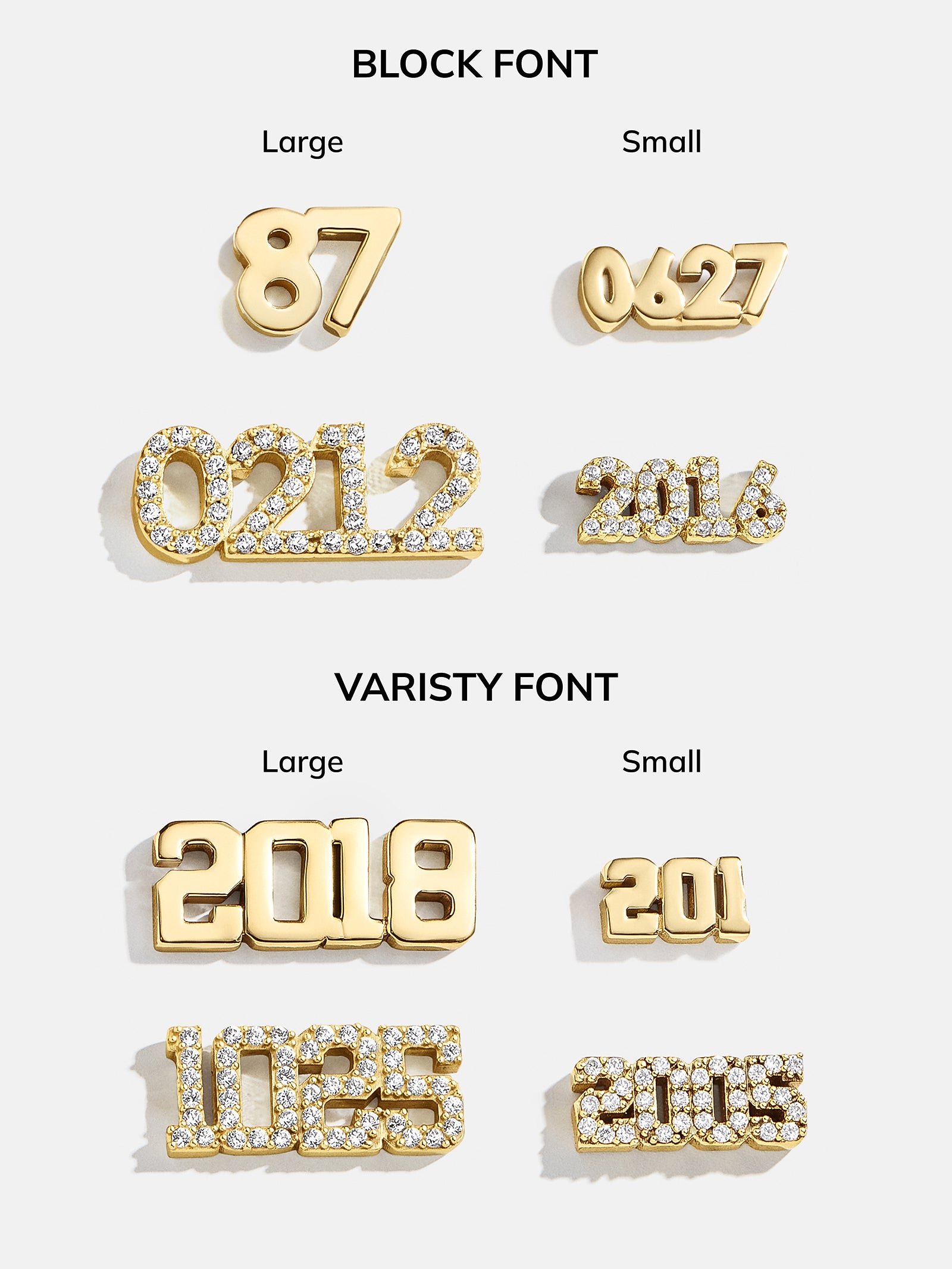 18K Gold Varsity Font Custom Number Bracelet - Varsity Font Numbers - Image 5