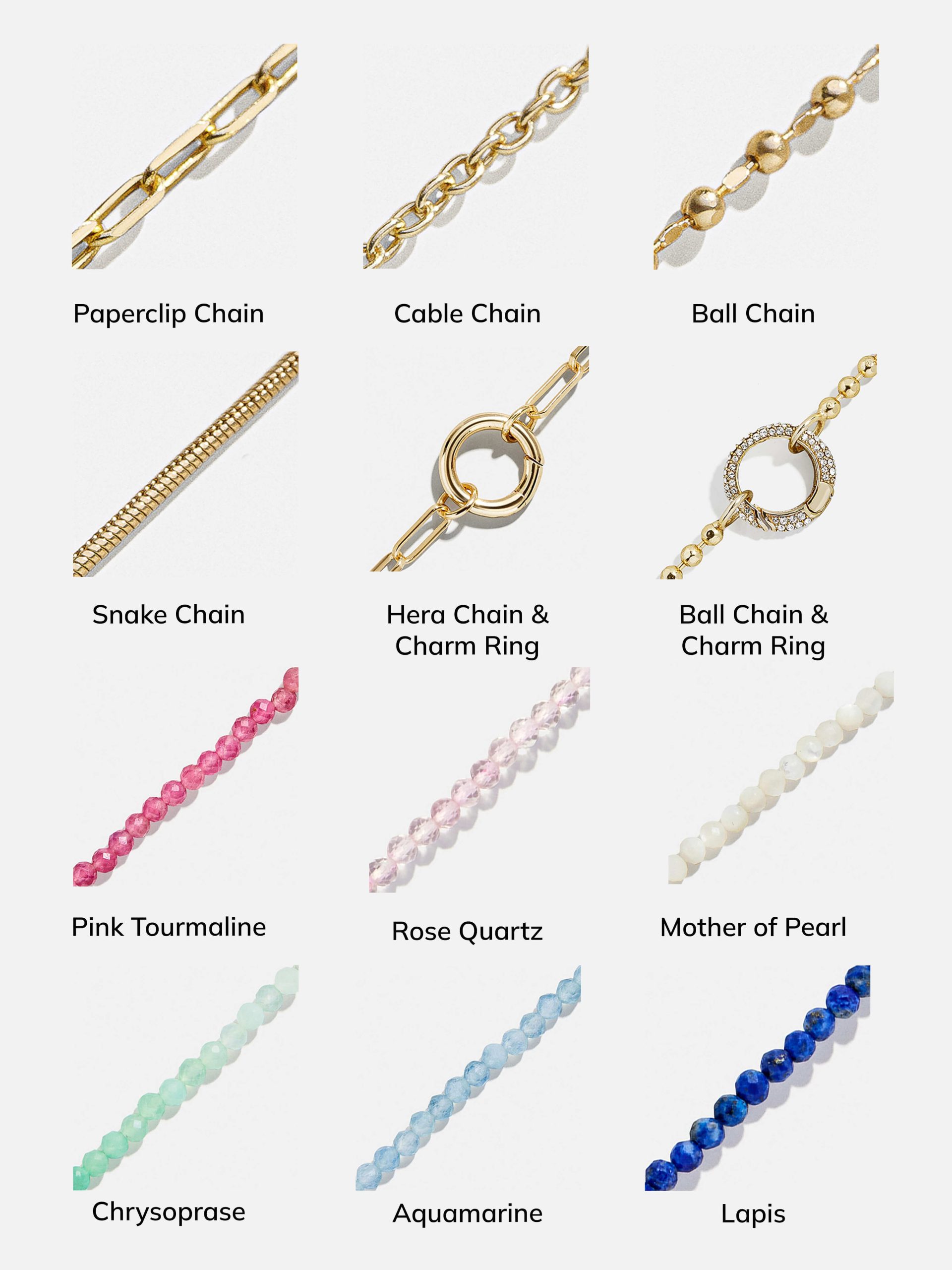 Cluster Charm Necklace Chain - Gold Paperclip Chain - Image 5