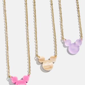 Disney Mickey Mouse Acrylic Custom Necklace - Blonde Marble