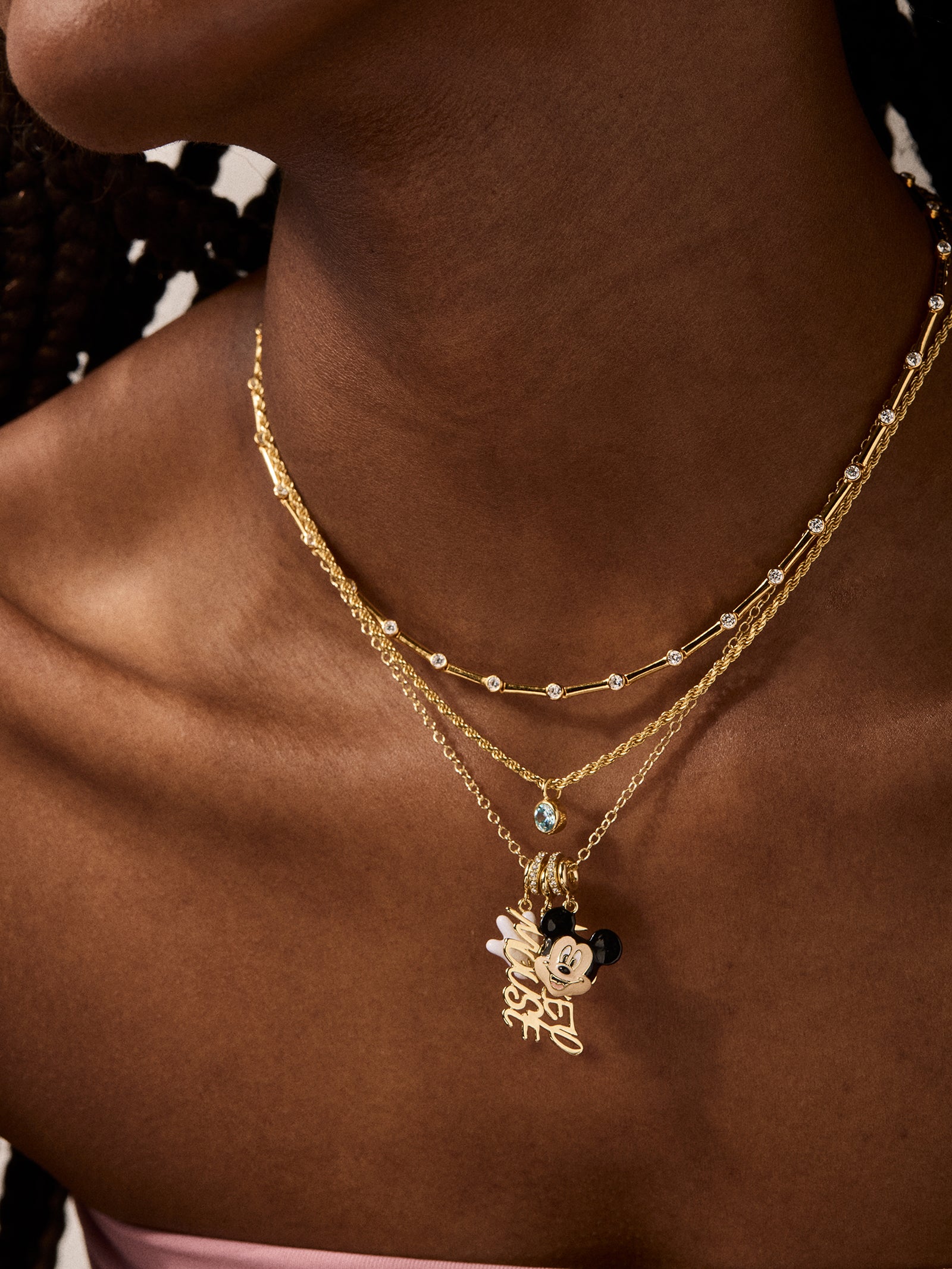 Disney Mickey Mouse Cluster Charm Necklace - Mickey Mouse - Image 2