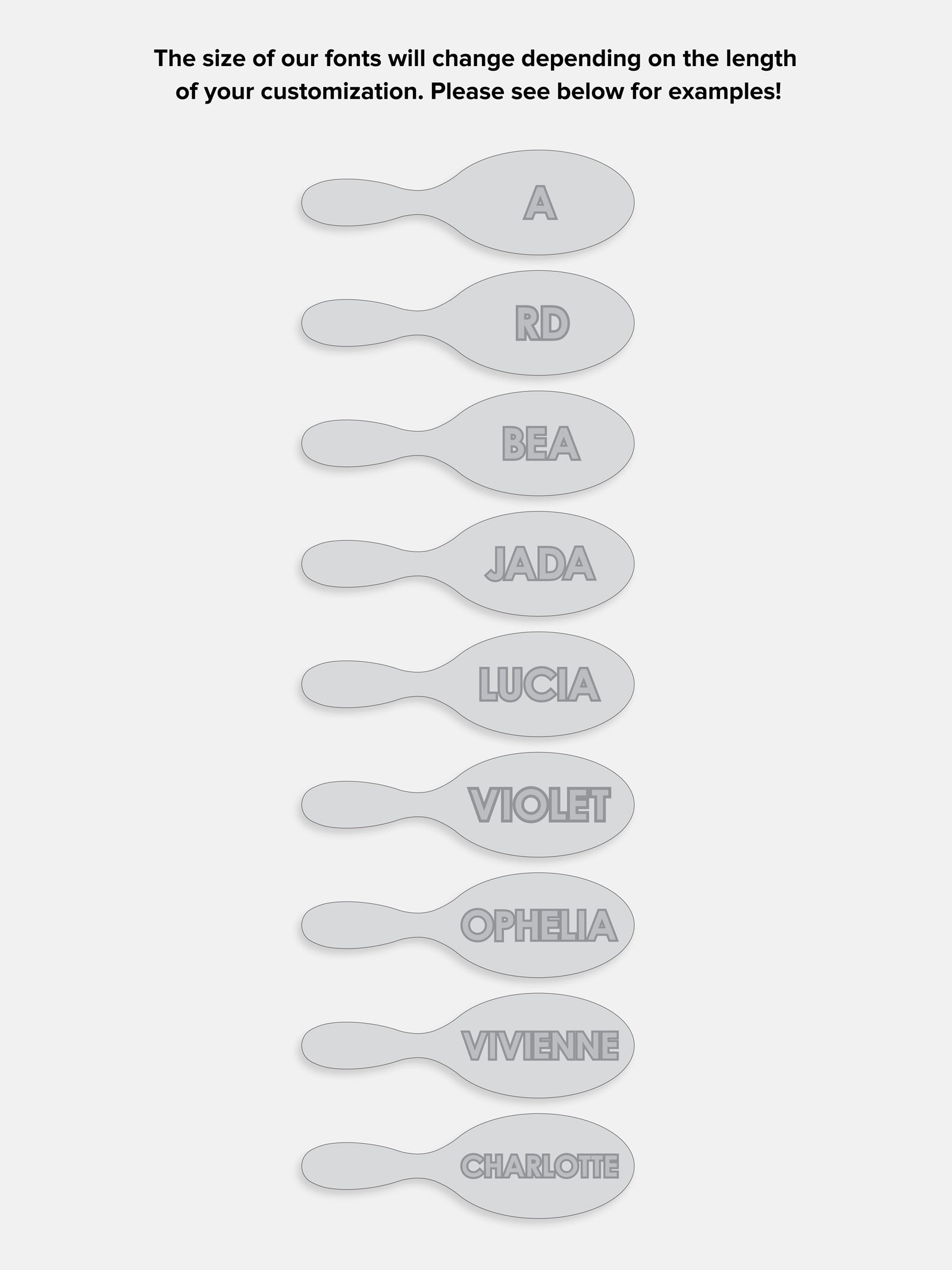 Mini Block Font Mini Custom Hair Brush - Tortoise/White - Image 7