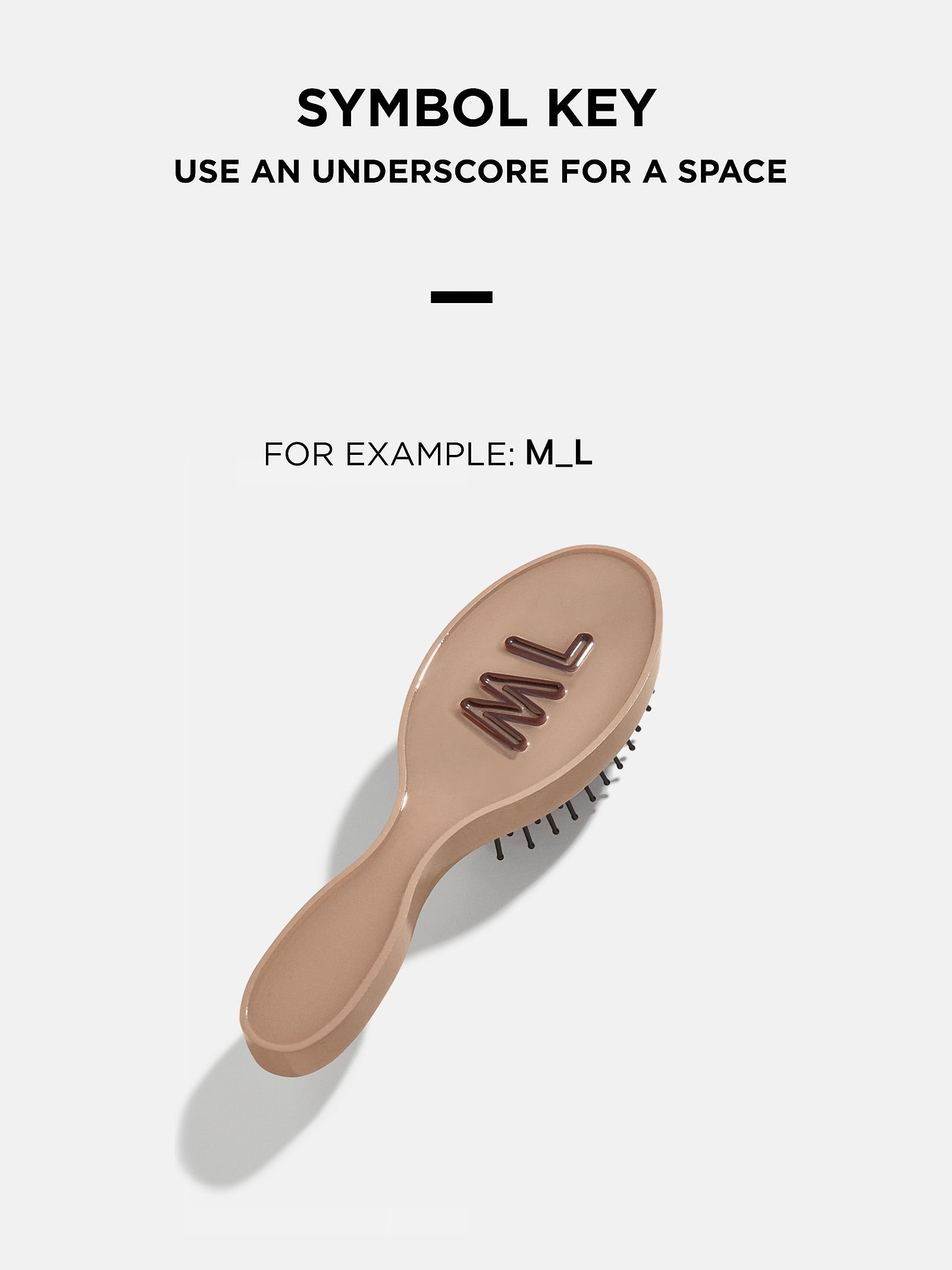 Mini Block Font Custom Hair Brush - Light Brown/Dark Brown - Image 7