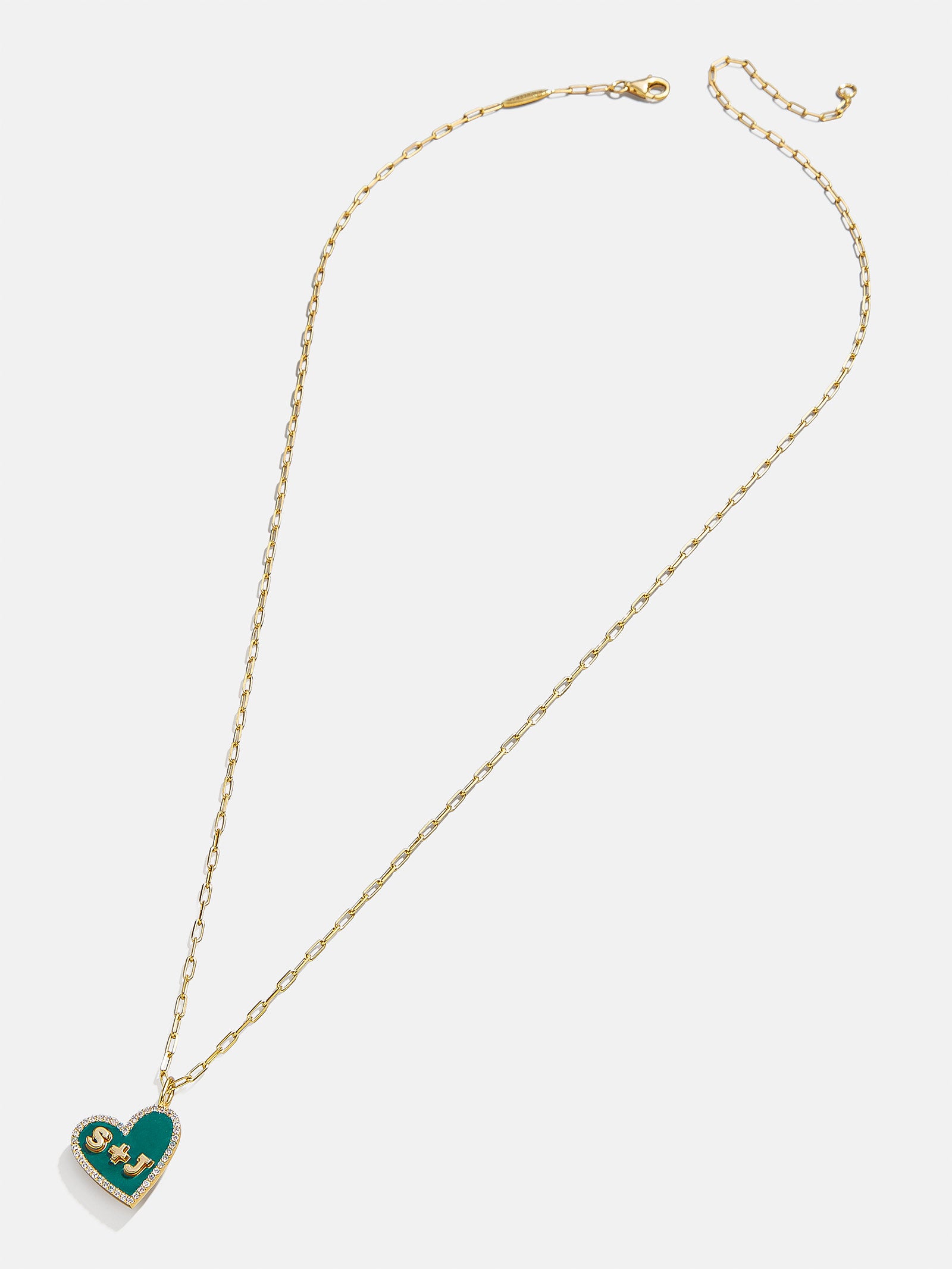Reversible 18K Gold Custom Heart Necklace - Gold/Pav?? - Image 4