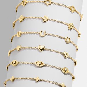 18K Gold Cross Bracelet - Cross