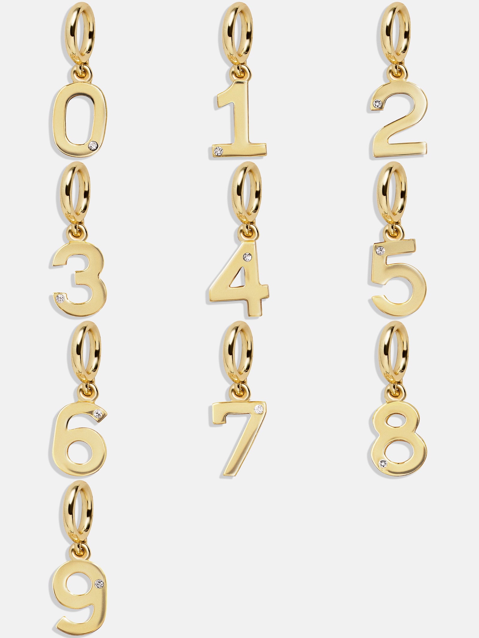 Gold Number Cluster Charm - 0 - Image 3