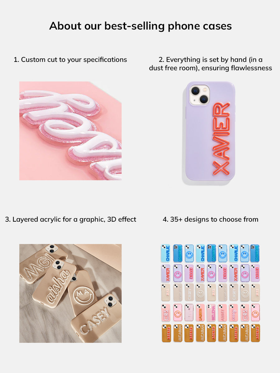 Fine Line Custom iPhone Case - Blush/Pink - Image 3
