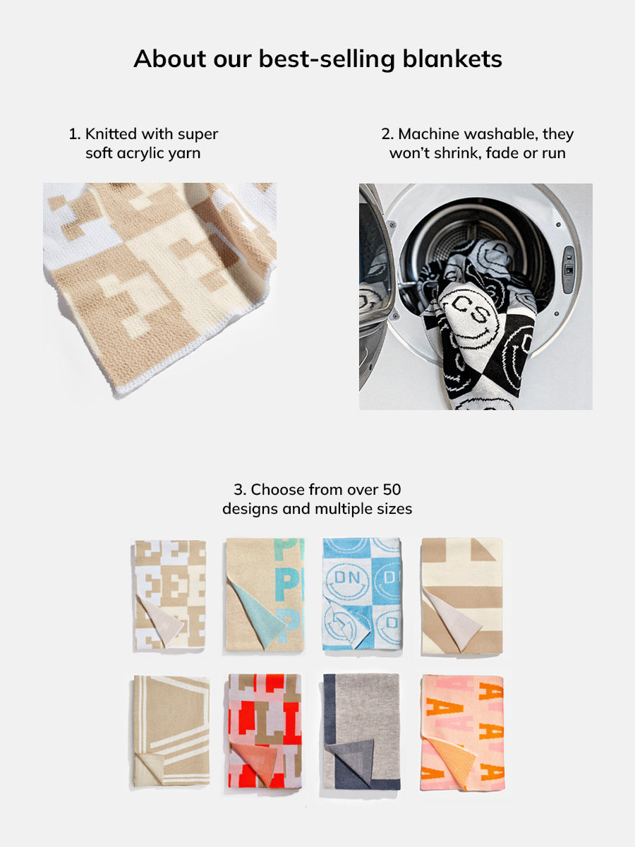 Ramble On Custom Blanket - Tan / Pink - Image 6