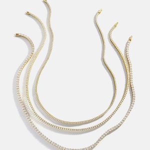 Billie Gold Tennis Necklace - Gold Plated Brass