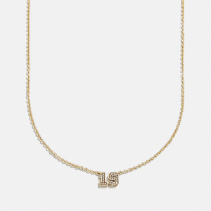 Varsity Gold/Pav?? Number Custom Necklace - One Gold Station
