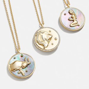Zodiac 18K Gold Medallion Necklace