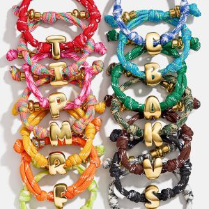 Knotty Initial Bracelet - Bright Green